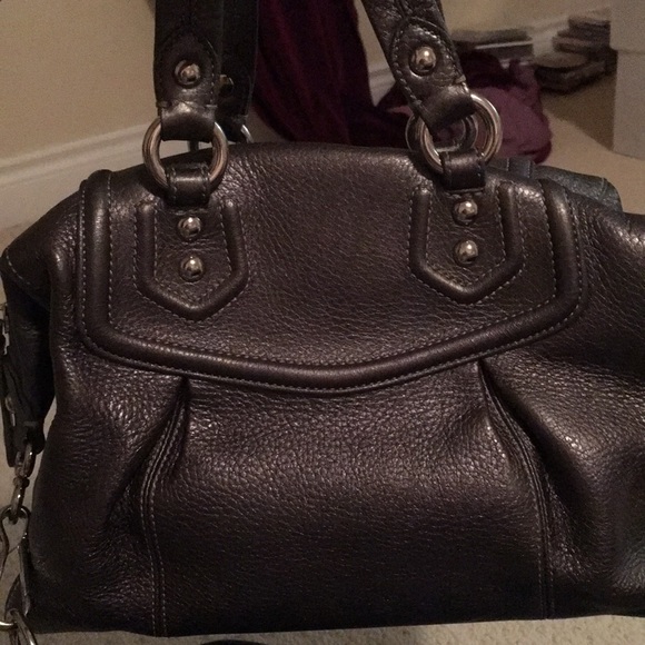 A Coach satchel with a shoulder strap. - Picture 10 of 11